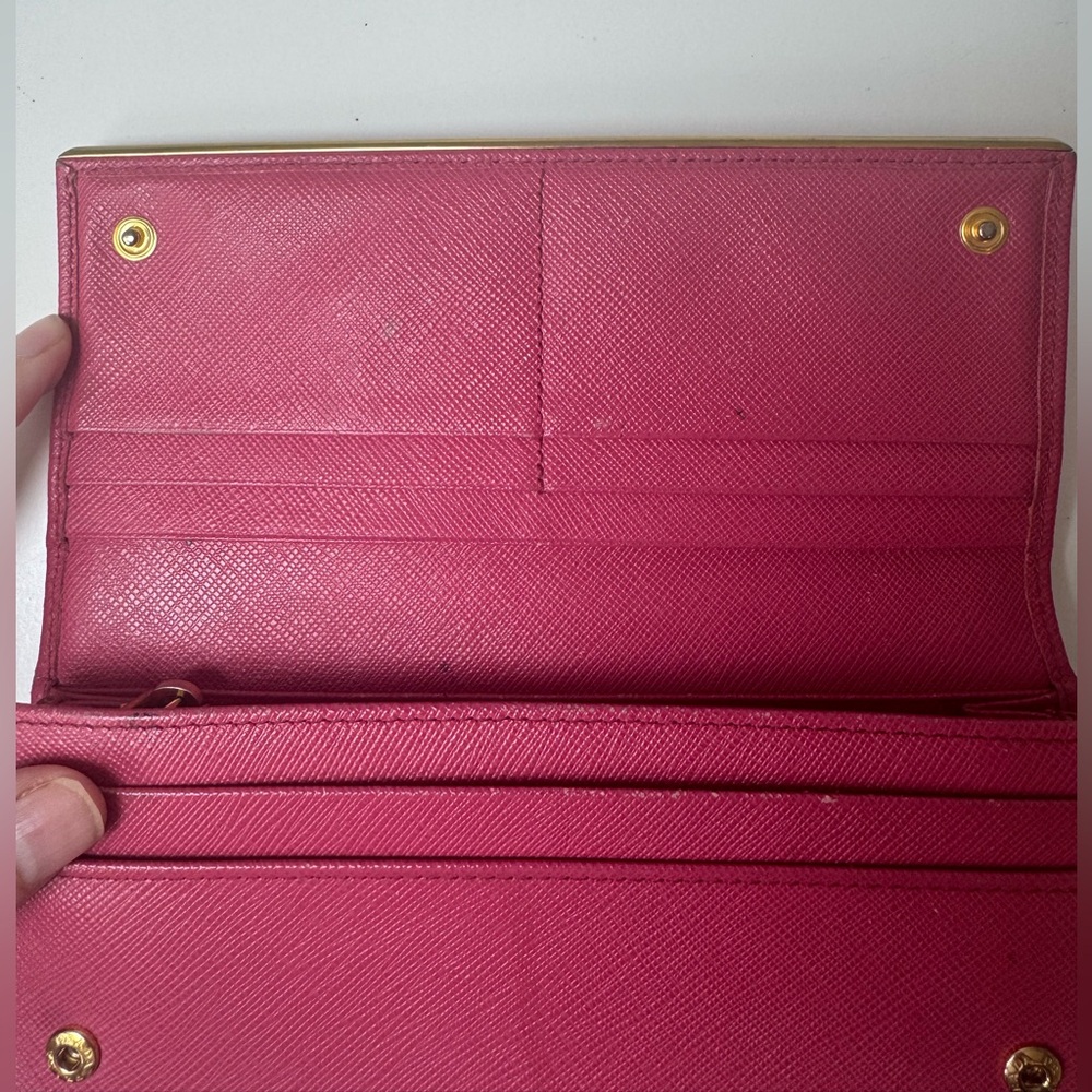 Prada Women’s Long Saffiano Metal Peonia Wallet - Picture 8 of 15